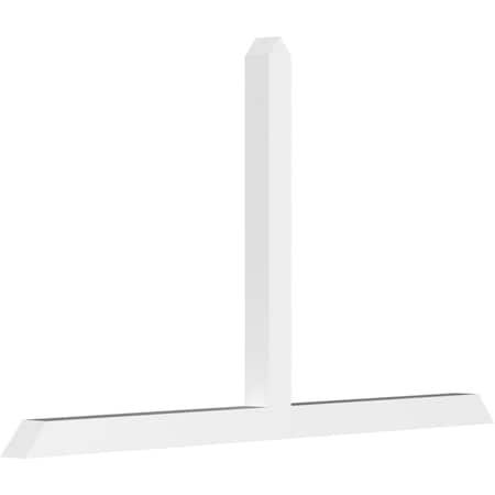 Ekena Millwork Portland Architectural Grade PVC Gable Bracket, 84"W x 49"H x 4"D x 4"F, 14/12 Pitch GBP084X49X0404POR00
